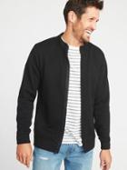 Old Navy Mens Mock-neck Sweater-knit Fleece Jacket For Men Black Size L