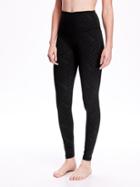 Old Navy High Rise Patterned Compression Leggings For Women - Geometric Print Bottom