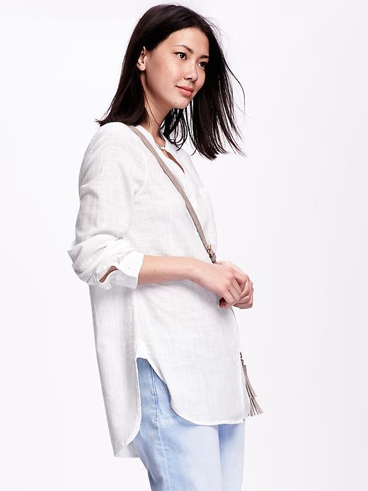 Old Navy 3/4 Sleeve Tunic For Women - White Texture