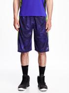 Old Navy Go Dry Printed Basketball Shorts For Men 12 - Dive Bar Polyester