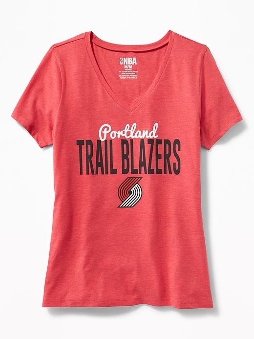 Old Navy Womens Nba Team V-neck Tee For Women Trailblazers Size M