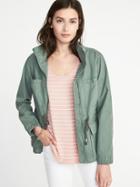 Old Navy Womens Twill Field Jacket For Women Dried Herb Size Xs