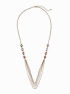 Old Navy Crystal Chain Necklace For Women - Coral Blush
