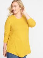 Old Navy Womens Relaxed Plus-size Plush-knit Tunic Rusty Yellow Size 1x