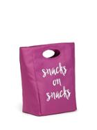 Old Navy Womens Graphic Canvas Lunch Tote Snacks On Snacks Size One Size
