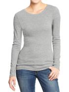Old Navy Womens Perfect Tees - Medium Gray Heather