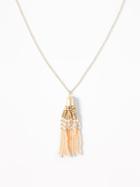 Beaded Tassel Pendant Necklace For Women