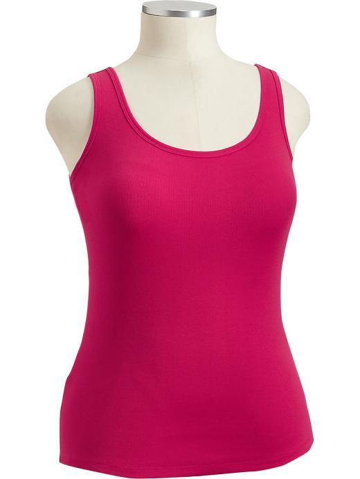 Old Navy Womens Plus Perfect Rib Knit Tanks Size 4x Plus - Ruby Pink