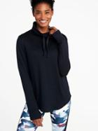 Old Navy Womens Funnel-neck Sweater-knit Performance Pullover For Women In The Navy Size L