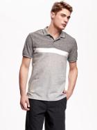 Old Navy Pique Colorblock Polo For Men - Black