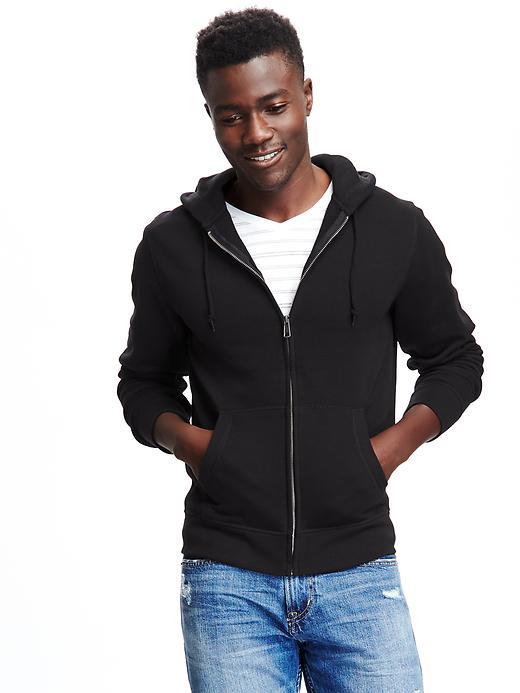Old Navy Jersey Fleece Zip Hoodie For Men - Blackjack