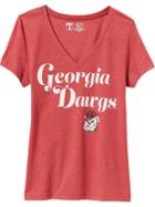 Old Navy Womens College Team V Neck Tee Size L - University Of Georgia