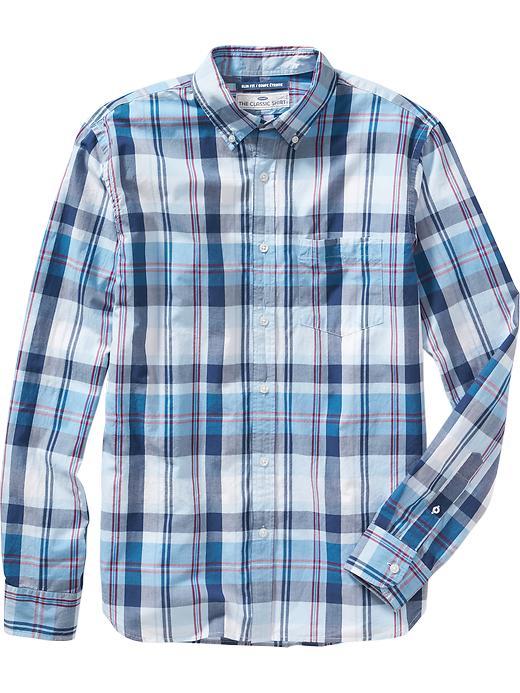 Old Navy Mens Slim Fit Classic Shirts Size M - Caribbean Blue