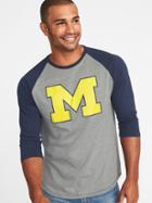 Old Navy Mens College-team Raglan-sleeve Tee For Men University Of Michigan Size S
