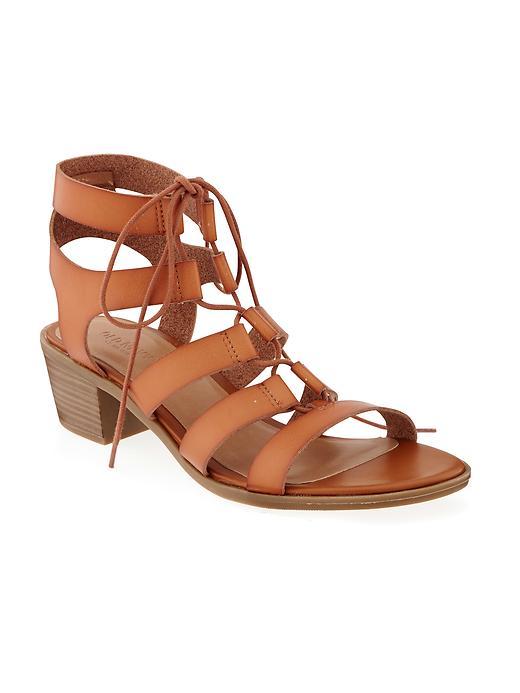Old Navy Gladiator Block Heel Sandals For Women - Cognac Brown
