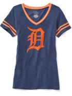 Old Navy Mlb Team Graphic V Neck Tee For Women - Detroit Tigers