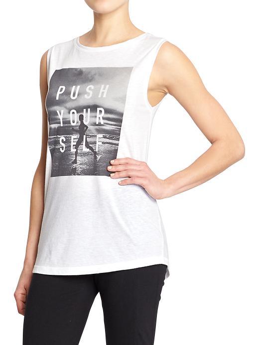 Old Navy Womens Active Graphic Muscle Tees Size Xxl - Bright White 2