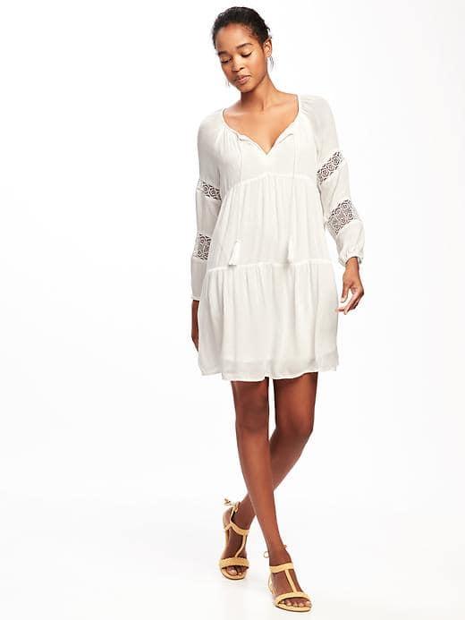 Old Navy Tiered Lace Trim Swing Dress For Women - Catch My Drift
