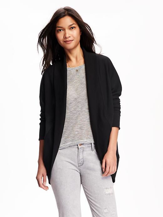 Old Navy Relaxed Open Front Cocoon Sweater For Women - Black