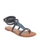 Old Navy Faux Leather T Strap Sandals For Women - Dark Teal