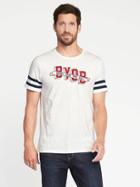 Old Navy Varsity Style Graphic Tee For Men - On White Heather