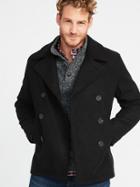 Old Navy Mens Soft-brushed Peacoat For Men Black Size Xs