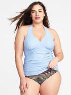 Old Navy Womens Plus-size Halter Tankini Top Cooler Than Blue Size 1x