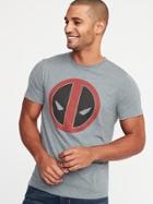 Old Navy Mens Marvel Comics Deadpool Graphic Tee For Men Heather Gray Size M
