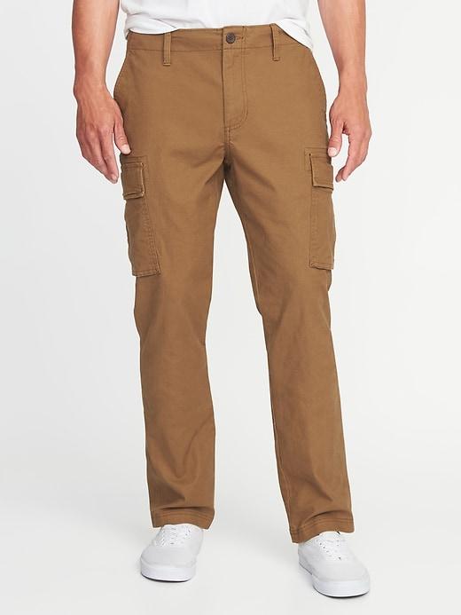 Old Navy Mens Straight Lived-in Built-in Flex Cargos For Men Knock On Wood Size 30w