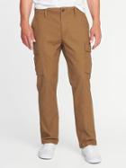 Old Navy Mens Straight Lived-in Built-in Flex Cargos For Men Knock On Wood Size 30w