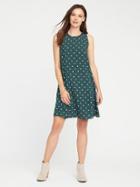 Old Navy Printed Sleeveless Swing Dress For Women - Green Dots