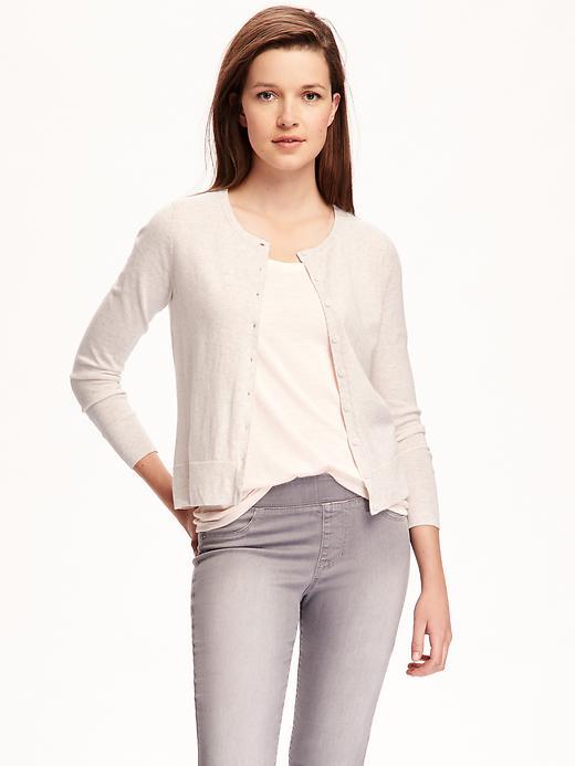 Old Navy Button Front Crew Neck Cardi For Women - In A Flurry