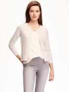 Old Navy Button Front Crew Neck Cardi For Women - In A Flurry