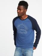 Old Navy Mens Embroidered-graphic Raglan-sleeve Tee For Men California Bear Size Xl