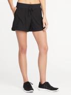 Old Navy Womens Twill Drawstring Performance Shorts For Women Black Size M