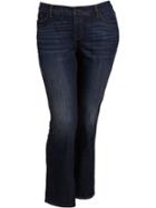 Old Navy Womens Plus Tummy Trimmer Boot Cut Jeans - Dark Wash