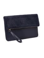 Old Navy Textured Fold Over Clutch Size One Size - Blue