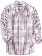 Old Navy Mens Everyday Classic Slim Fit Shirts - Coral Sunset Tattersal