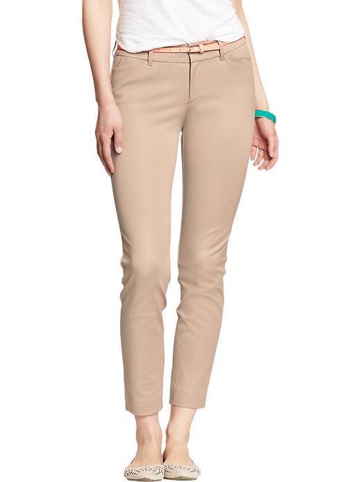 Old Navy Womens The Pixie Skinny Ankle Pants - Clay