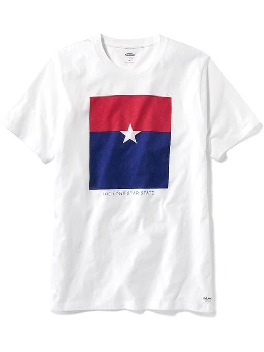 Old Navy Mens Short-sleeve State Graphic Tee For Men Cream Size Xl
