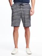 Old Navy Striped Fleece Shorts For Men - Navy Stripe