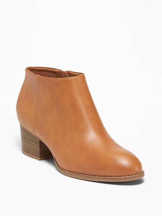 Faux-leather Ankle Boots For Women