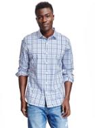 Old Navy Non Iron Regular Fit Shirts - Deep Space Blue