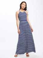 Old Navy Patterned Maxi Dress For Women - Navy Stripe