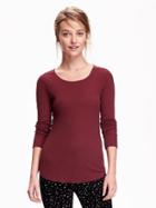Old Navy Waffle Knit Crew Tee Size L Tall - Marion Berry