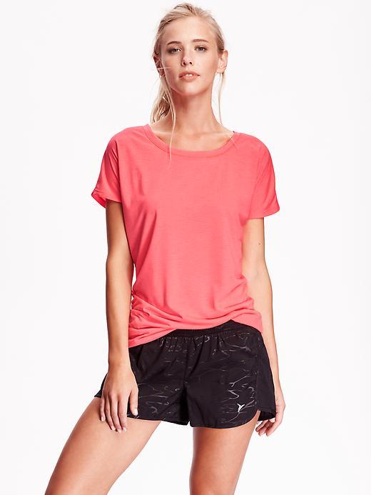 Old Navy Womens Performance Tee Size L - Always Bright Neo Poly
