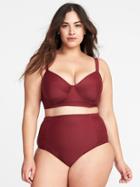 Old Navy Womens Plus-size Long-line Swim Top Golly Gee Garnet Size 4x