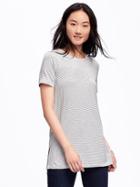 Old Navy Relaxed Crew Neck Tunic For Women - White Stripe