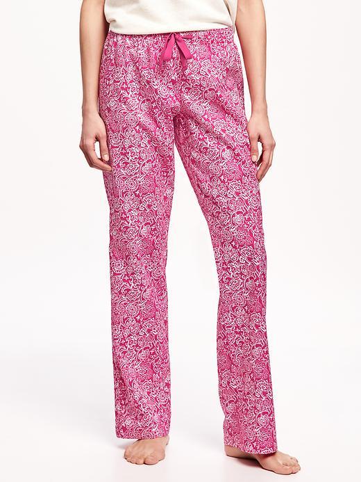 Old Navy Printed Poplin Sleep Pants For Women - Purple Print