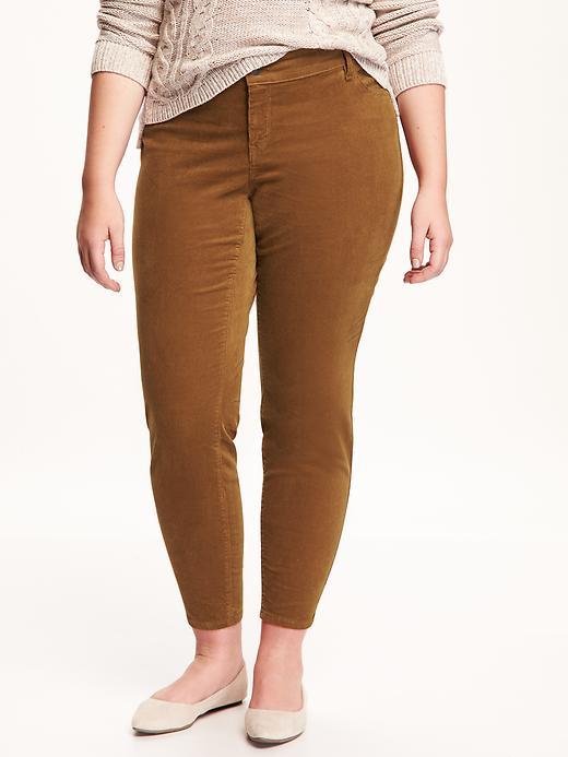 Old Navy Womens Plus The Rockstar Super Skinny Cords - Burnt Ochre
